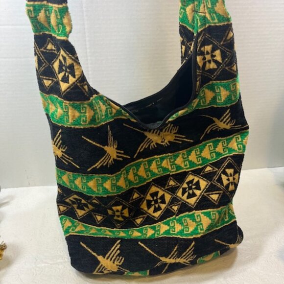 Original Daquilema Geometric Sling Travel Hobo Tote Shoulder Bag Ecuador - Picture 3 of 15